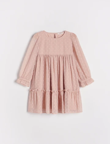 Rochie Reserved, roz pudra