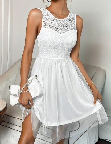 
						Rochie scurta SHEIN, alb