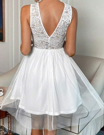 Rochie scurta SHEIN, alb