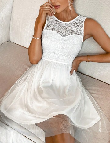 Rochie scurta SHEIN, alb