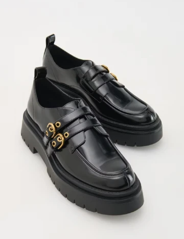 Mocasini Reserved, negru