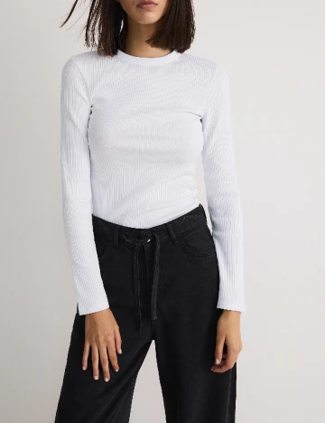 Bluza Reserved, alb Alb