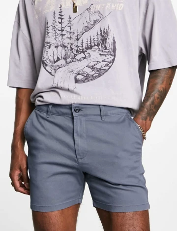 Pantaloni scurti ASOS, albastru