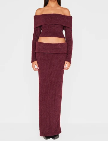 Fusta PRETTYLITTLETHING, visiniu Rosu