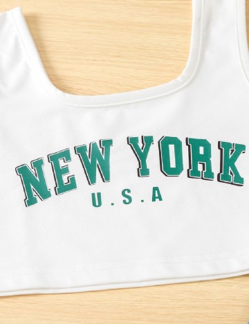 Compleu Shein Kids, albastru/alb