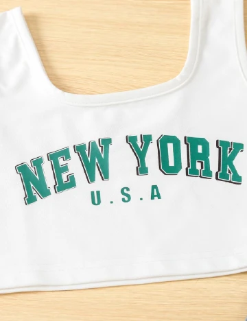 Compleu Shein Kids, albastru/alb