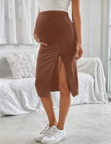 Fusta SHEIN Maternity, maro Maro