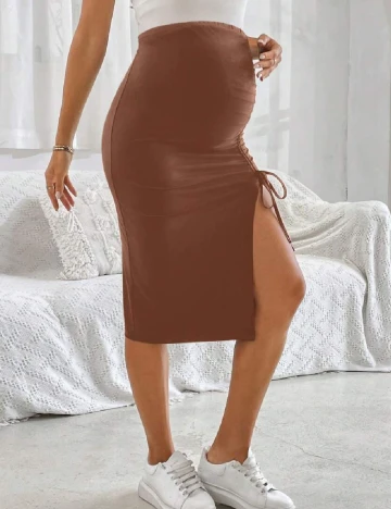 Fusta SHEIN Maternity, maro Maro