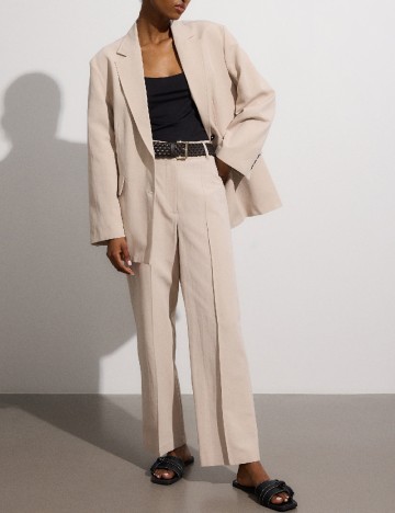 
						Sacou Oversize Reserved, bej