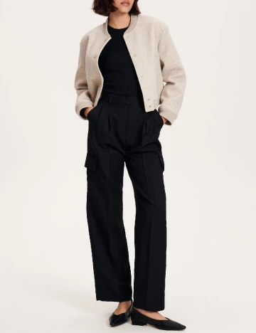 Pantaloni Reserved, negru