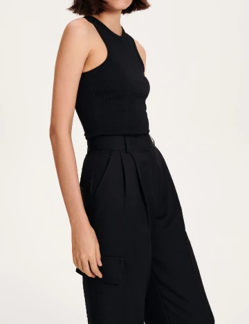 Pantaloni Reserved, negru
