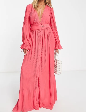 Rochie lunga ASOS, roz Roz