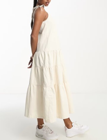 Rochie lunga ASOS, crem