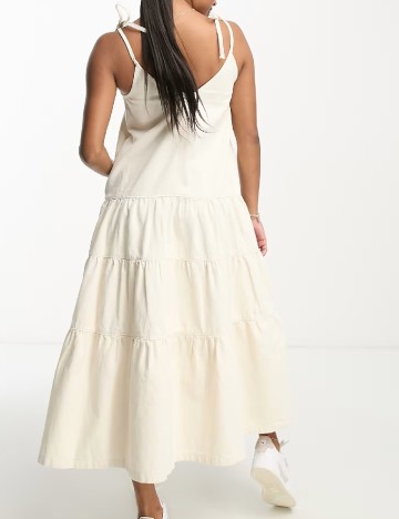 Rochie lunga ASOS, crem