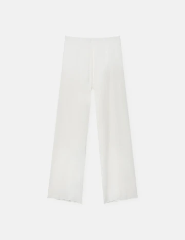 Pantaloni Pull&Bear, alb Alb