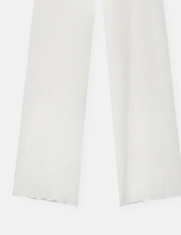 Pantaloni Pull&Bear, alb Alb