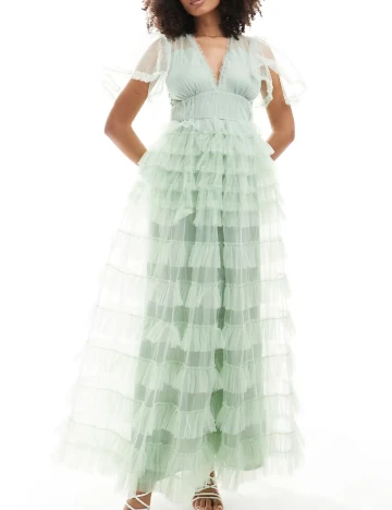 Rochie lunga Beauut, verde Verde