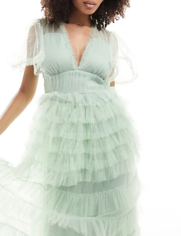 Rochie lunga Beauut, verde Verde