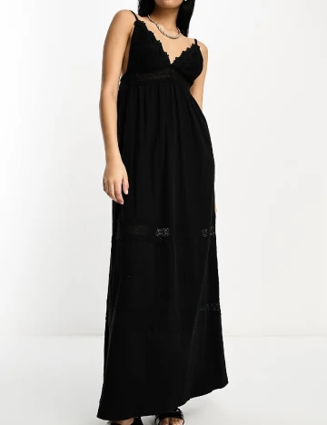 Rochie lunga ASOS, negru Negru