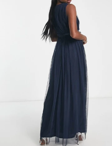 Rochie lunga Anaya with love, albastru Albastru