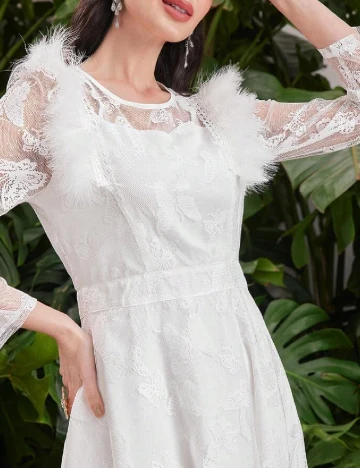 Rochie medie SHEIN, alb