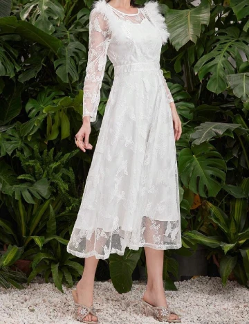 Rochie medie SHEIN, alb