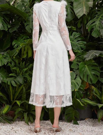 Rochie medie SHEIN, alb