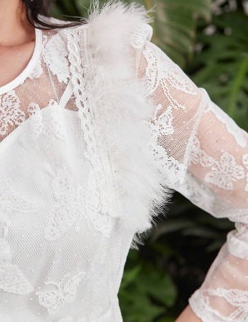 Rochie medie SHEIN, alb