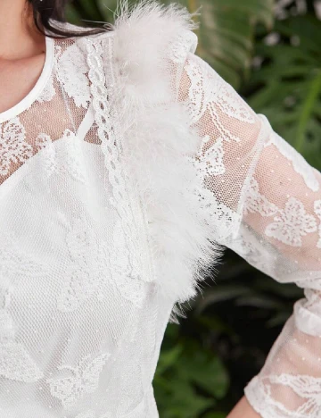 Rochie medie SHEIN, alb