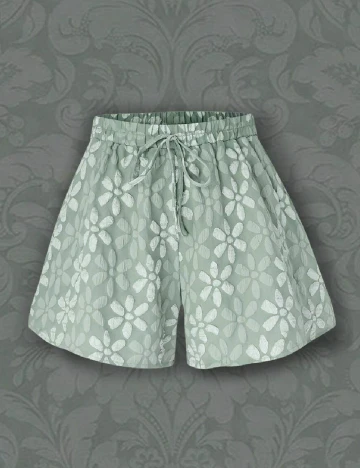Pantaloni scurti SHEIN CURVE, verde