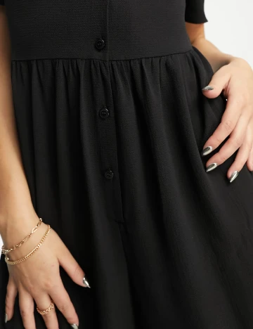 Salopeta ASOS, negru Negru