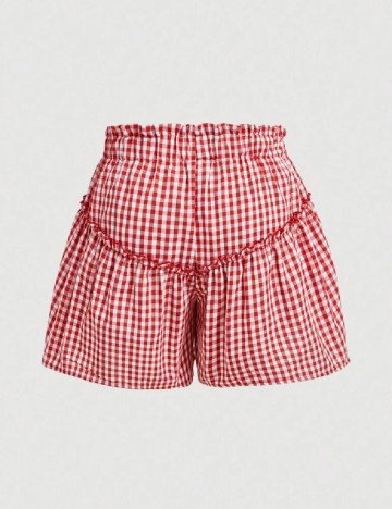 Pantaloni scurti SHEIN CURVE, rosu