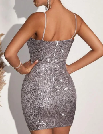 Rochie scurta SHEIN, argintiu
