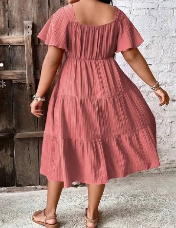 Rochie medie SHEIN CURVE, roz