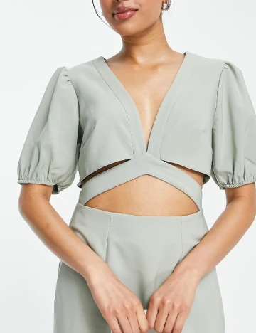 Rochie medie ASOS, verde Verde