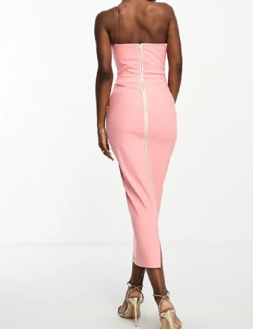 Rochie medie Vesper, roz Roz
