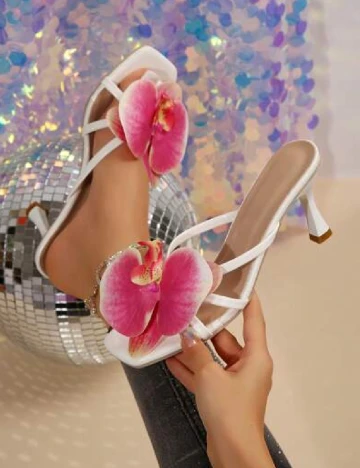 Saboti SHEIN, alb Alb