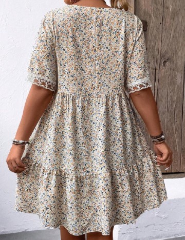 Rochie scurta SHEIN CURVE, floral print