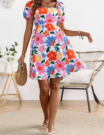 Rochie scurta SHEIN Maternity, floral print Floral print