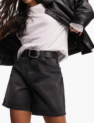 Pantaloni scurti ASOS, negru Negru