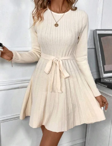 Rochie scurta SHEIN, crem