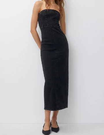 Rochie medie Pull&Bear, negru Negru