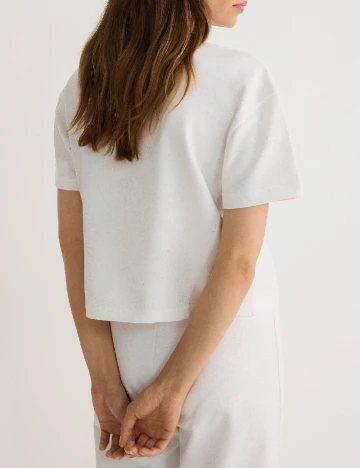 Tricou Reserved, ecru
