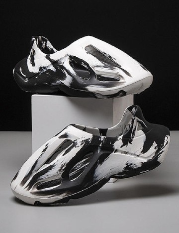 Adidasi SHEIN, alb/negru