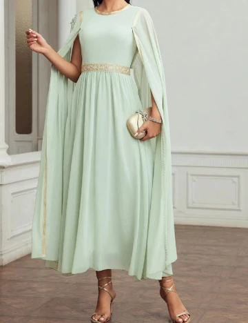 Rochie lunga MOTF, verde Verde