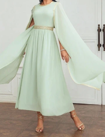 Rochie lunga MOTF, verde Verde