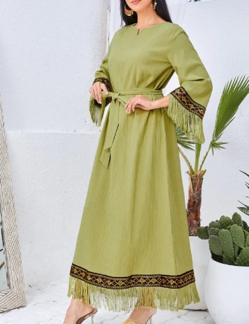 Rochie lunga SHEIN, verde Verde