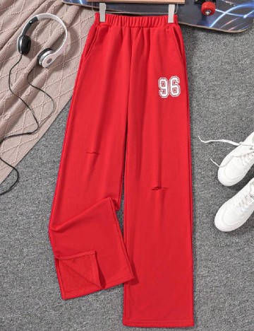 
						Pantaloni Shein Kids, rosu