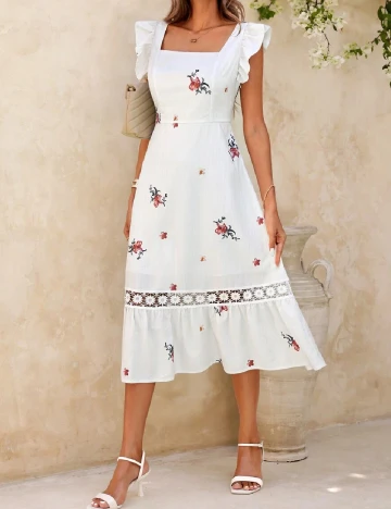 Rochie medie SHEIN, alb Alb