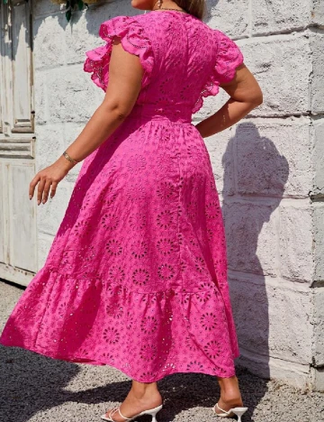 Rochie lunga SHEIN CURVE, roz Roz